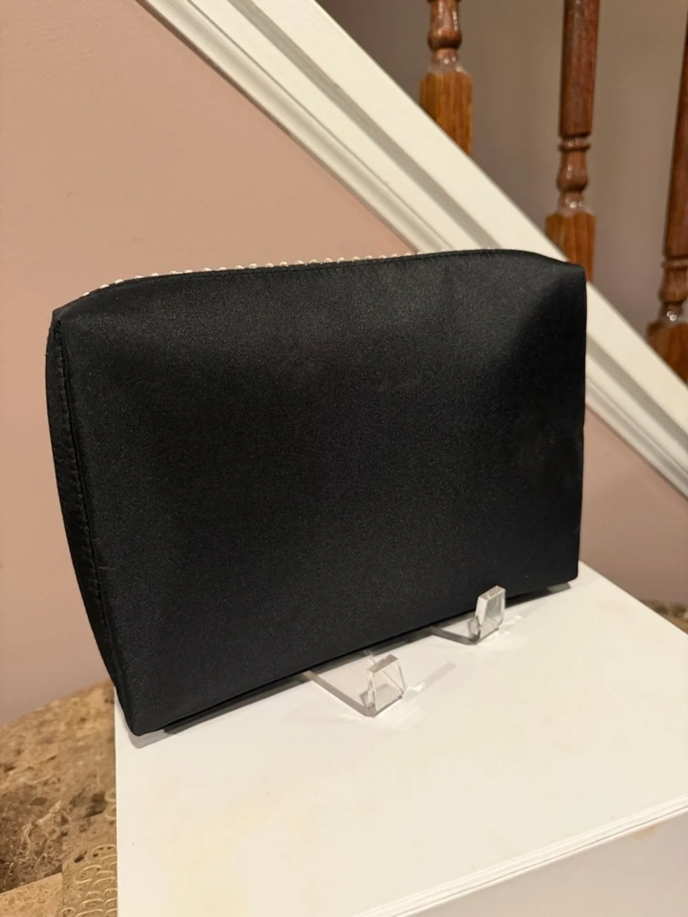 CHANEL Parfums Black Nylon Cosmetic Travel Pouch